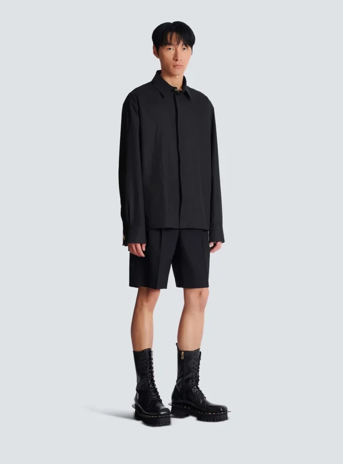 Chemise asymétrique en popeline