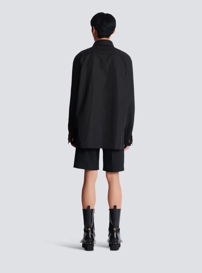 Chemise asymétrique en popeline