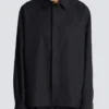 Chemise asymétrique en popeline