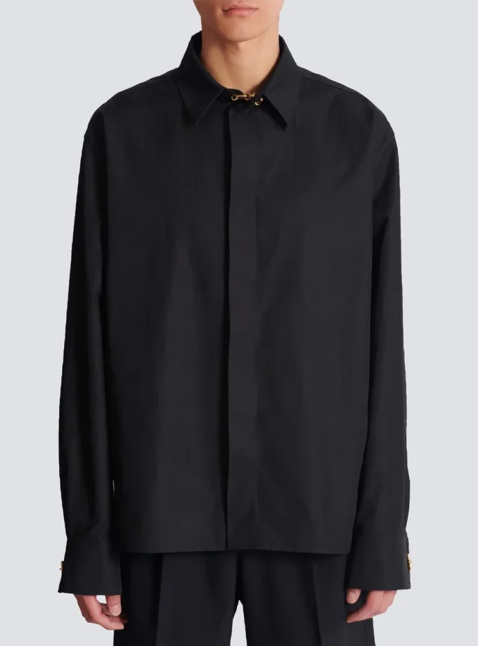 Chemise asymétrique en popeline