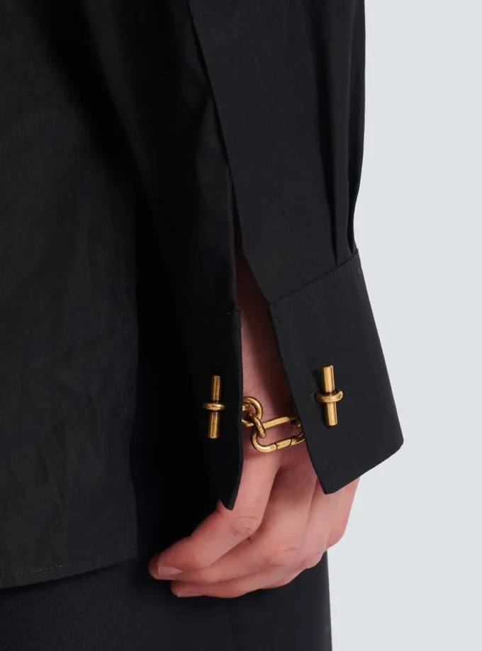 Chemise asymétrique en popeline