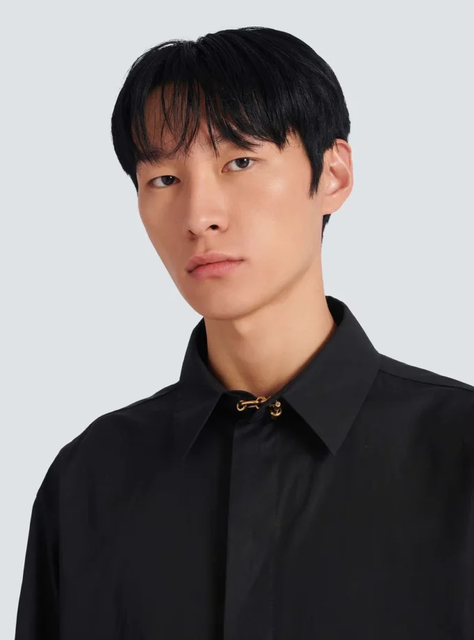 Chemise asymétrique en popeline