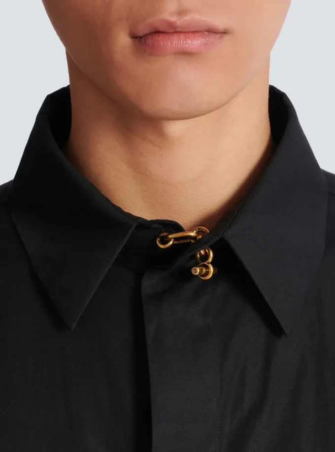 Chemise asymétrique en popeline