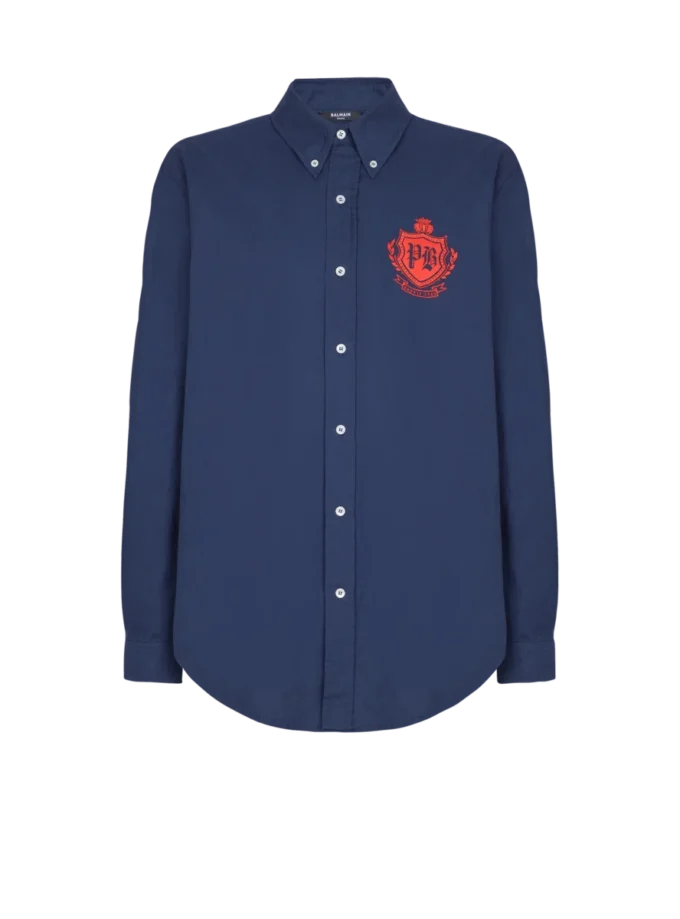 Chemise College Emblem en coton Oxford Chemise College Emblem en coton Oxford