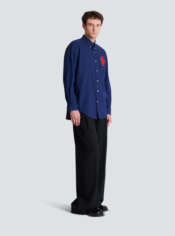 Chemise College Emblem en coton Oxford Chemise College Emblem en coton Oxford