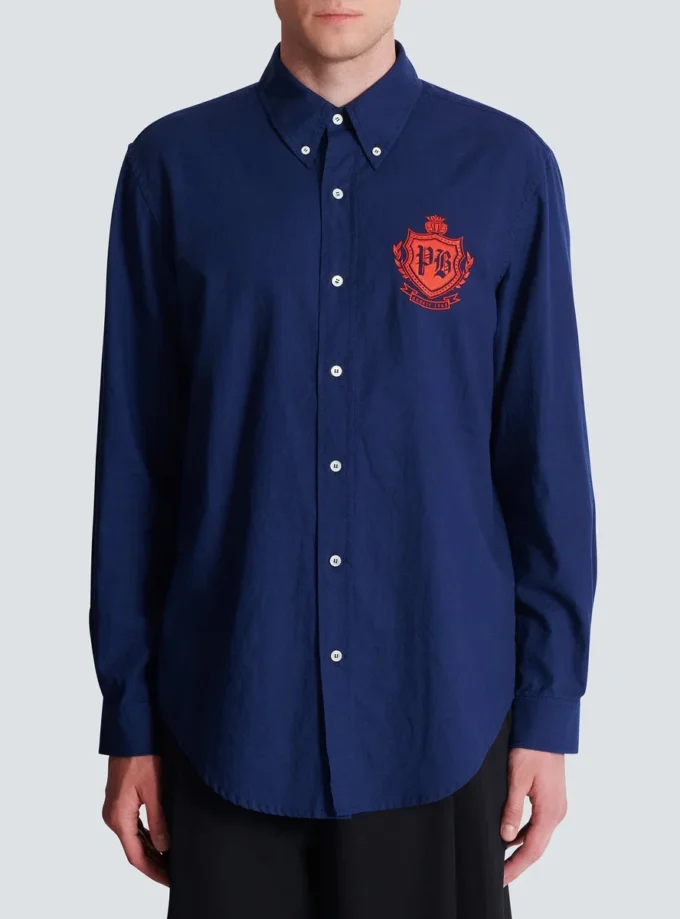 Chemise College Emblem en coton Oxford Chemise College Emblem en coton Oxford