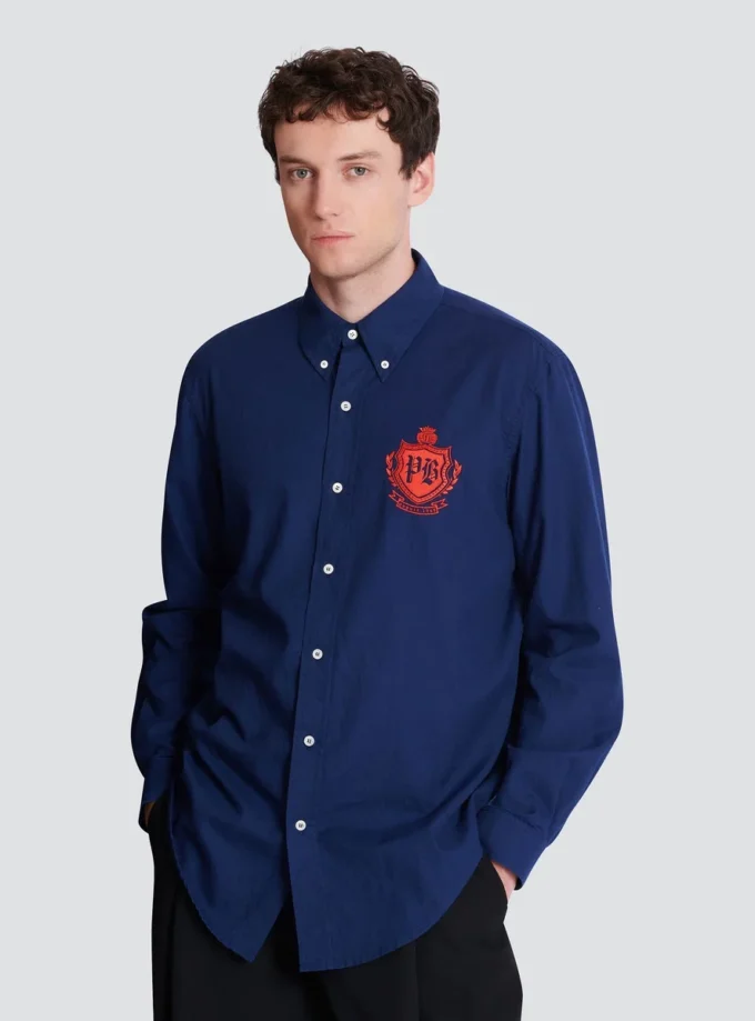 Chemise College Emblem en coton Oxford Chemise College Emblem en coton Oxford