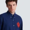 Chemise College Emblem en coton Oxford Chemise College Emblem en coton Oxford