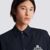 Chemise College Emblem en laine rayée Chemise College Emblem en laine rayée