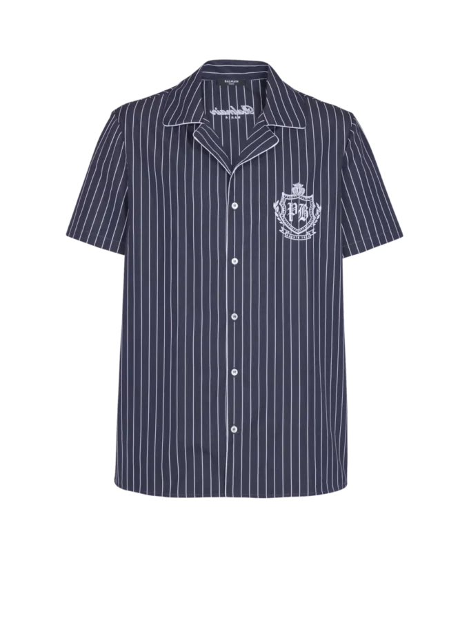 Chemise de pyjama en popeline rayée Chemise de pyjama en popeline rayée