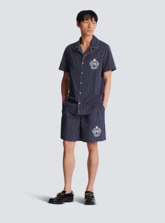 Chemise de pyjama en popeline rayée Chemise de pyjama en popeline rayée