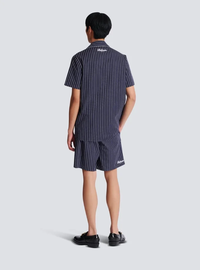 Chemise de pyjama en popeline rayée Chemise de pyjama en popeline rayée