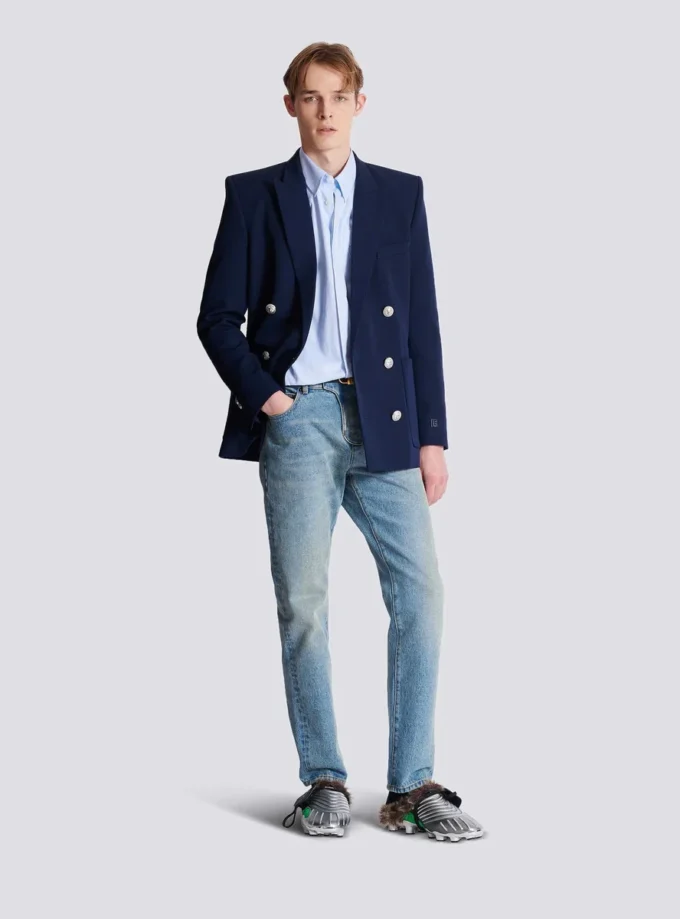Chemise en coton brodée Balmain Écusson Chemise en coton brodée Balmain Écusson