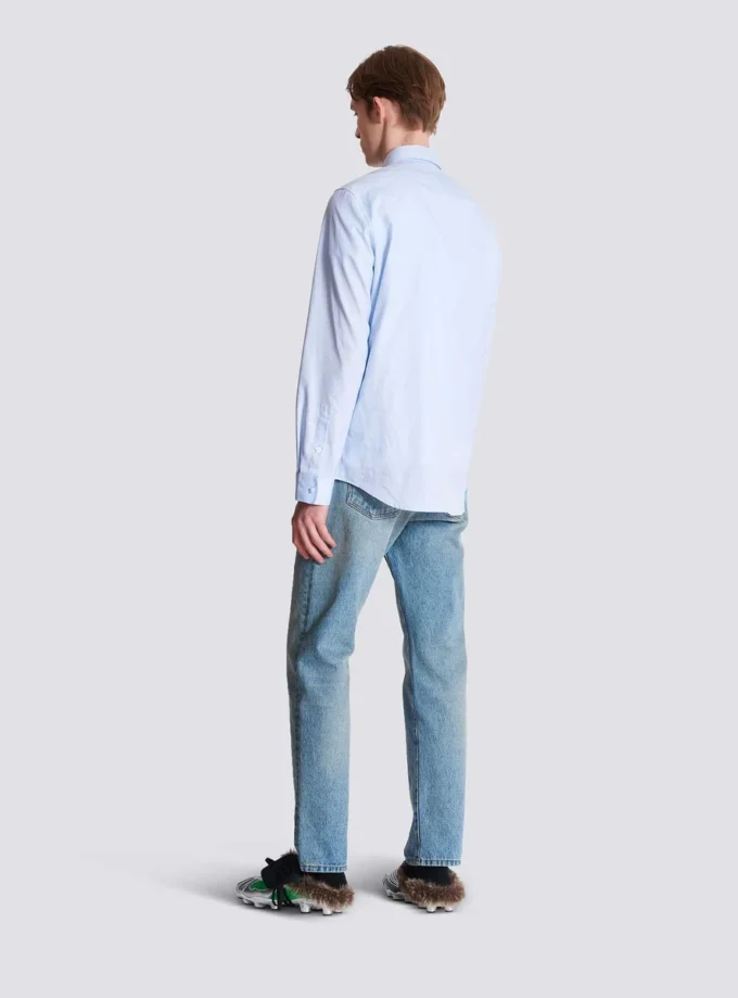Chemise en coton brodée Balmain Écusson Chemise en coton brodée Balmain Écusson