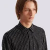 Chemise en coton à rayures cristallines Chemise en coton à rayures cristallines