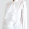 Chemise en popeline à volants Chemise en popeline à volants