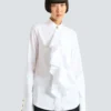 Chemise en popeline à volants Chemise en popeline à volants