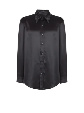 Chemise en soie avec cristaux Chemise en soie avec cristaux