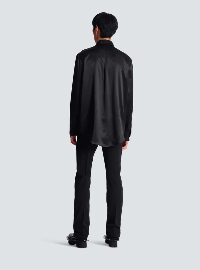 Chemise en soie avec cristaux Chemise en soie avec cristaux