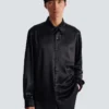 Chemise en soie avec cristaux Chemise en soie avec cristaux