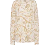 Chemise en soie imprimée avec motif Balmain Chains Chemise en soie imprimée avec motif Balmain Chains