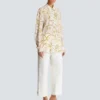 Chemise en soie imprimée avec motif Balmain Chains Chemise en soie imprimée avec motif Balmain Chains