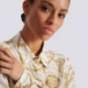 Chemise en soie imprimée avec motif Balmain Chains Chemise en soie imprimée avec motif Balmain Chains