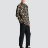 Chemise en soie imprimée à motif Chaînes Chemise en soie imprimée à motif Chaînes