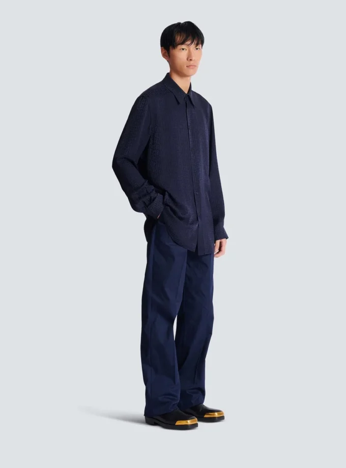Chemise jacquard monogrammée