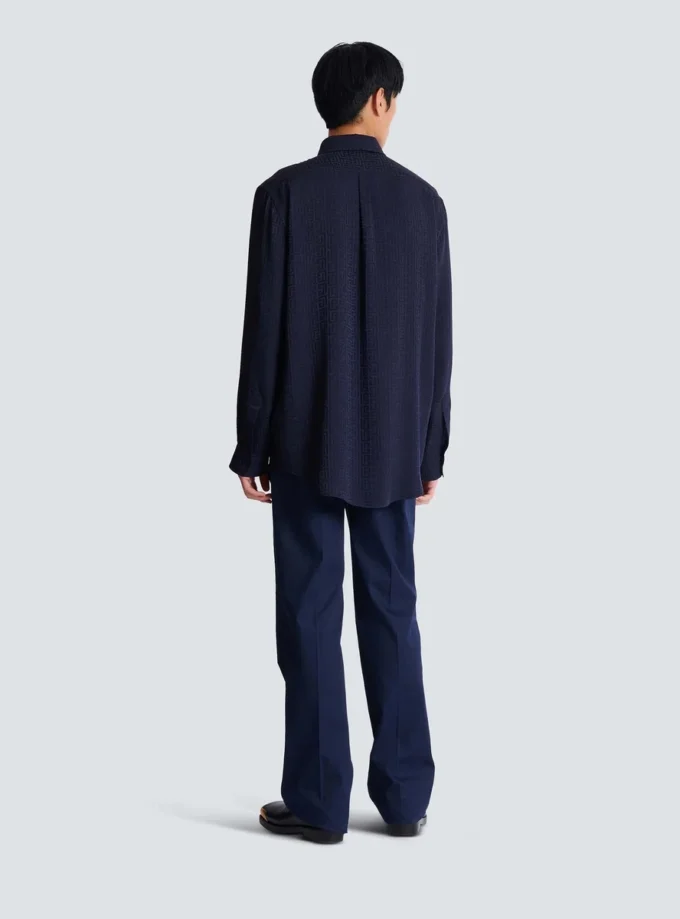 Chemise jacquard monogrammée