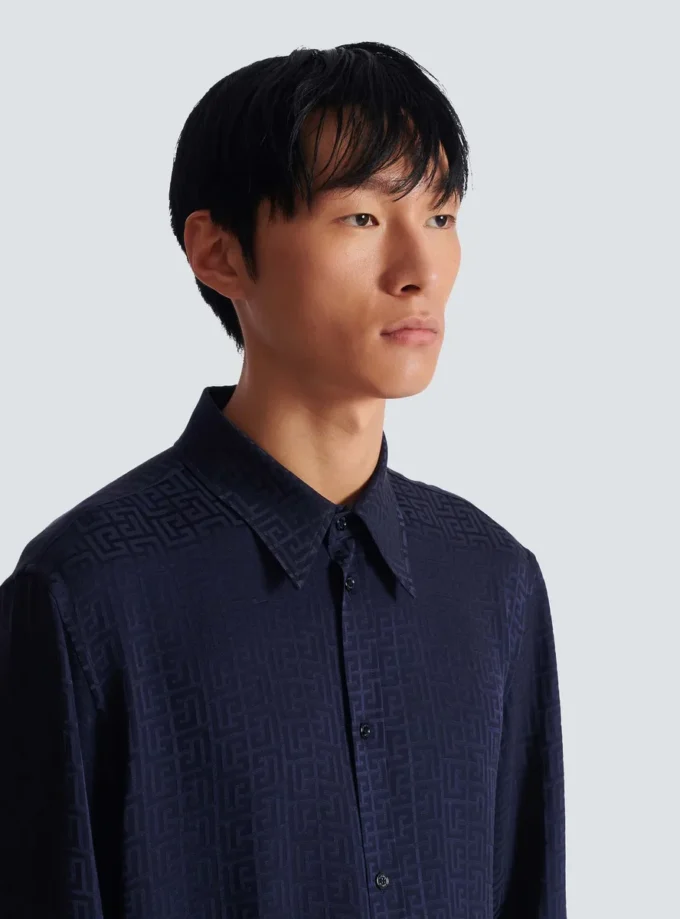 Chemise jacquard monogrammée