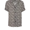 Chemise pyjama à imprimé monogramme Chemise pyjama à imprimé monogramme