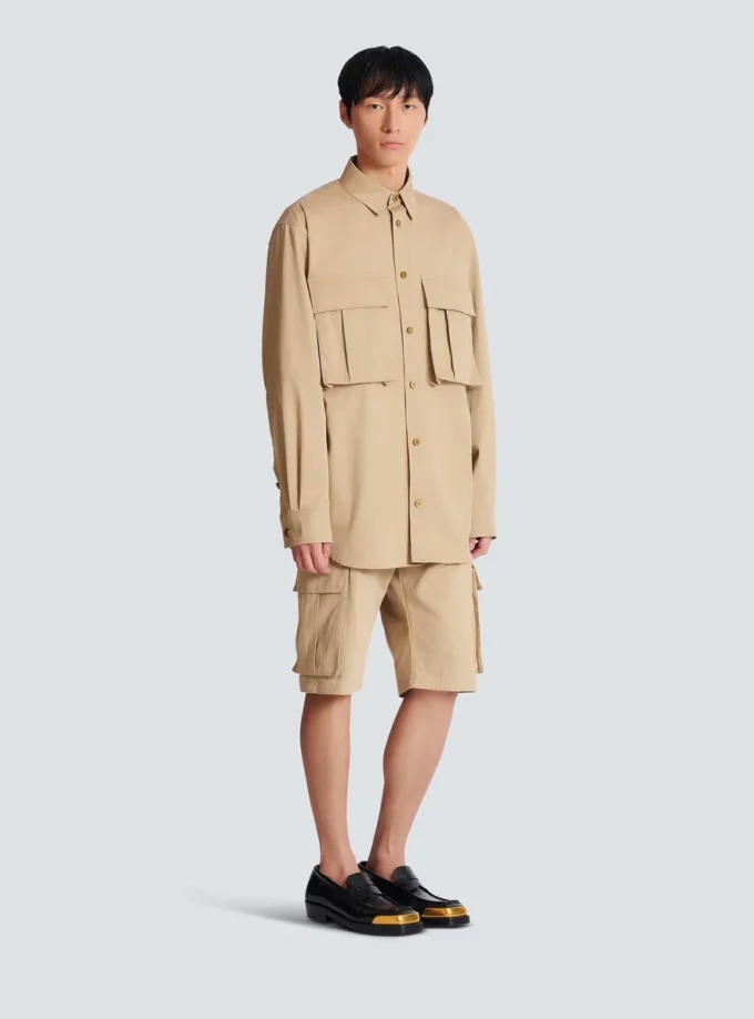 Chemise safari en coton Chemise safari en coton