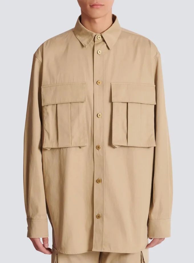 Chemise safari en coton Chemise safari en coton