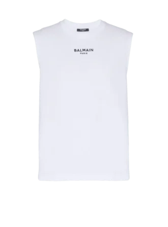 Débardeur brodé Balmain Paris