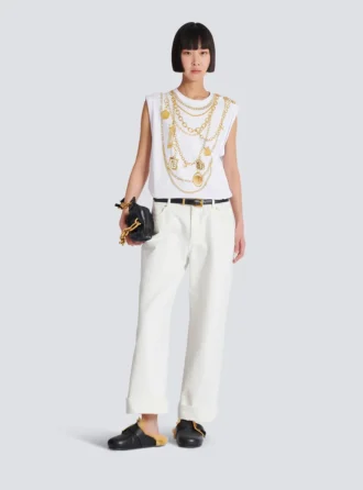 Débardeur imprimé Collier style trompe-l&rsquo;œil