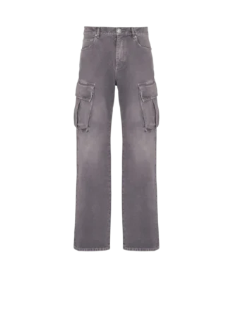 Jean cargo ample en denim