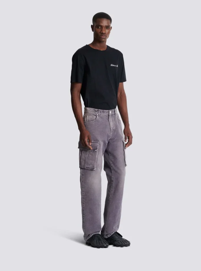 Jean cargo ample en denim Jean cargo ample en denim