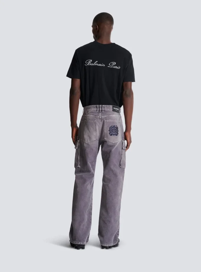 Jean cargo ample en denim Jean cargo ample en denim