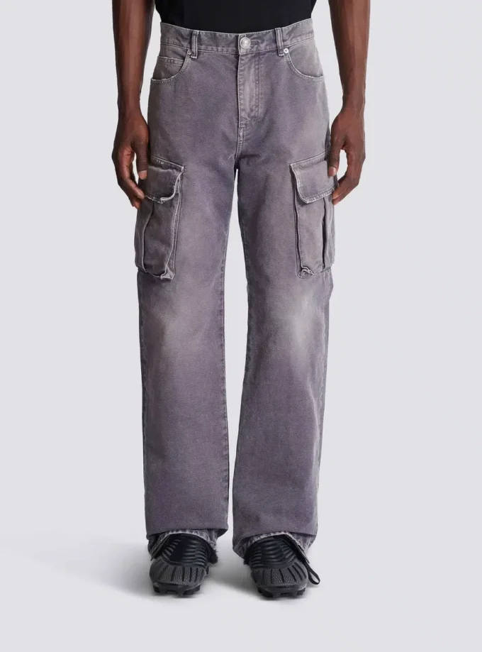 Jean cargo ample en denim Jean cargo ample en denim