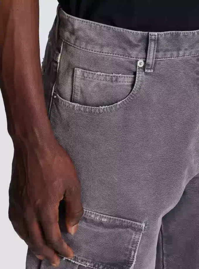 Jean cargo ample en denim Jean cargo ample en denim