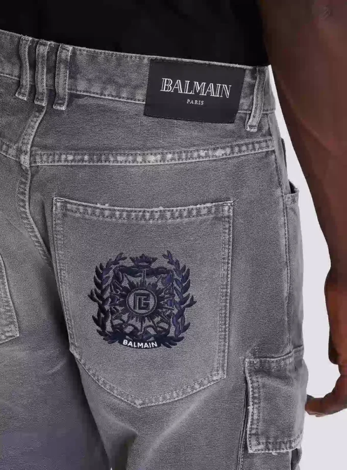 Jean cargo ample en denim Jean cargo ample en denim