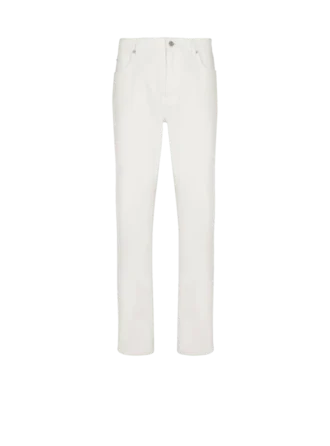 Jean droit en denim blanc Jean droit en denim blanc