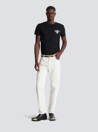 Jean droit en denim blanc Jean droit en denim blanc