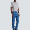 Jean droit en denim bleu