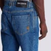 Jean droit en denim bleu