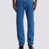 Jean droit en denim bleu