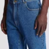 Jean droit en denim bleu