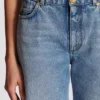 Jean droit en denim délavé Jean droit en denim délavé