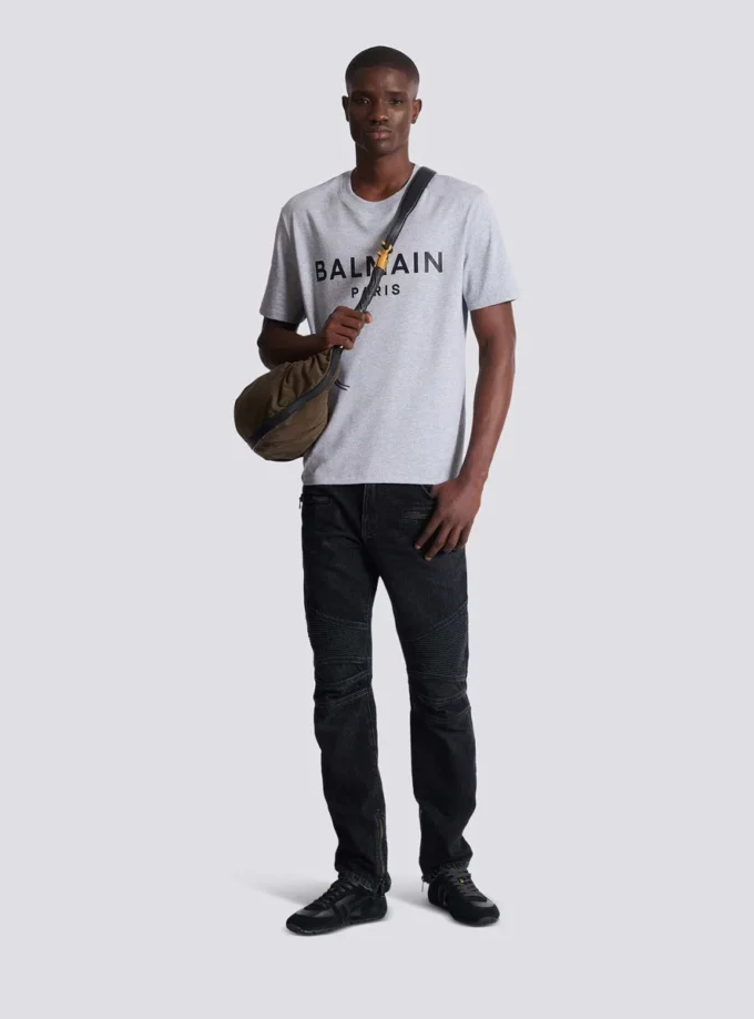 Jean motard en denim vintage noir Jean motard en denim vintage noir